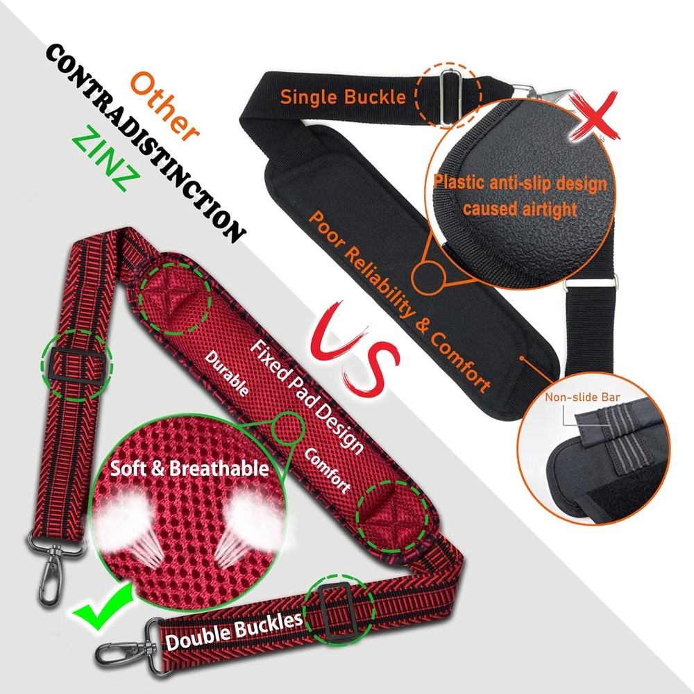 ZINZ Shoulder Strap, 57" Padded Adjustable Bag Straps Replacement...