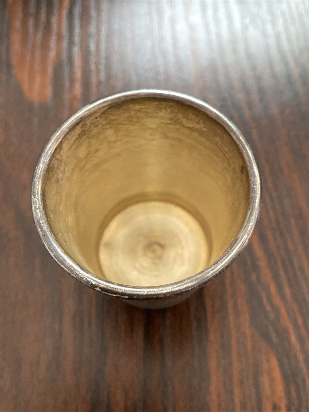 Vintage Sterling "ONLY A THIMBLE FULL" Jigger/Shot Glass 45 Grams