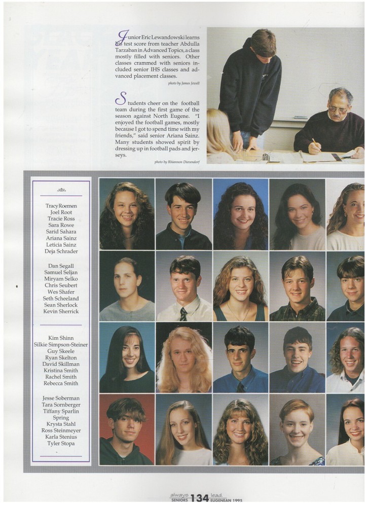1995 "Eugenean" - South Eugene High School Yearbook - Eugene, Oregon