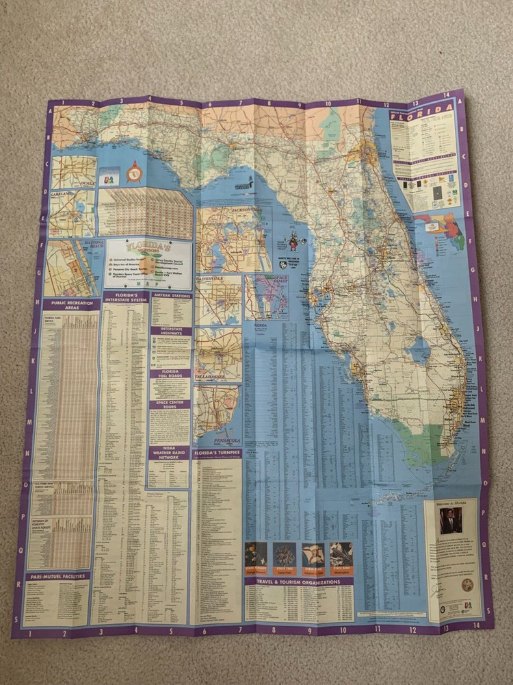 Florida Official State Transportation Map, 1999
