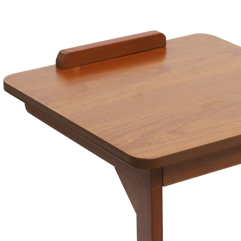 C-shaped Table Couch Table Sofa Bed Side Table W/ Wheels 40*40*63cm 0-40° Angle