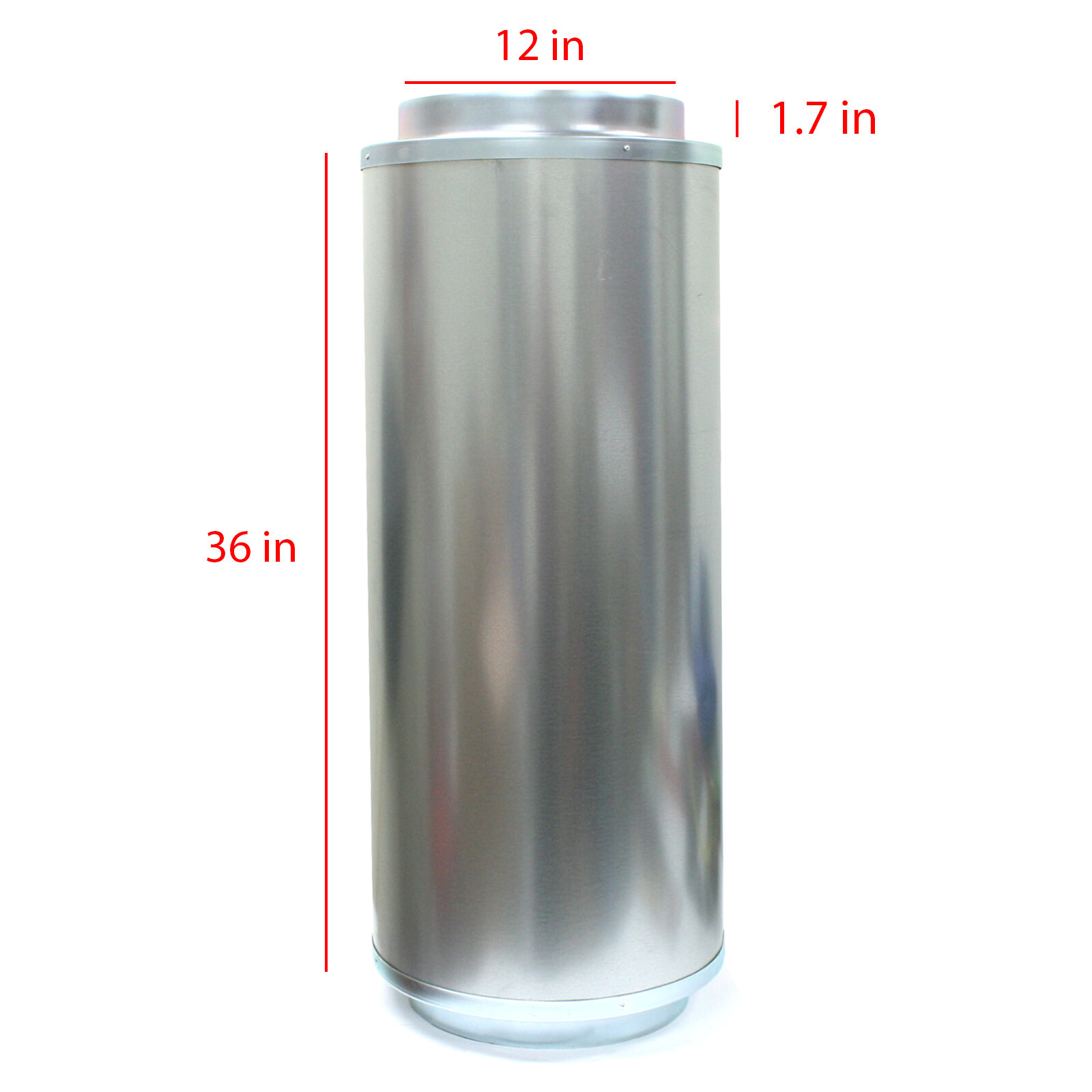 12" x 36" Inline Fan Duct Silencer Muffler Noise Reducer Dampener Vent Blower