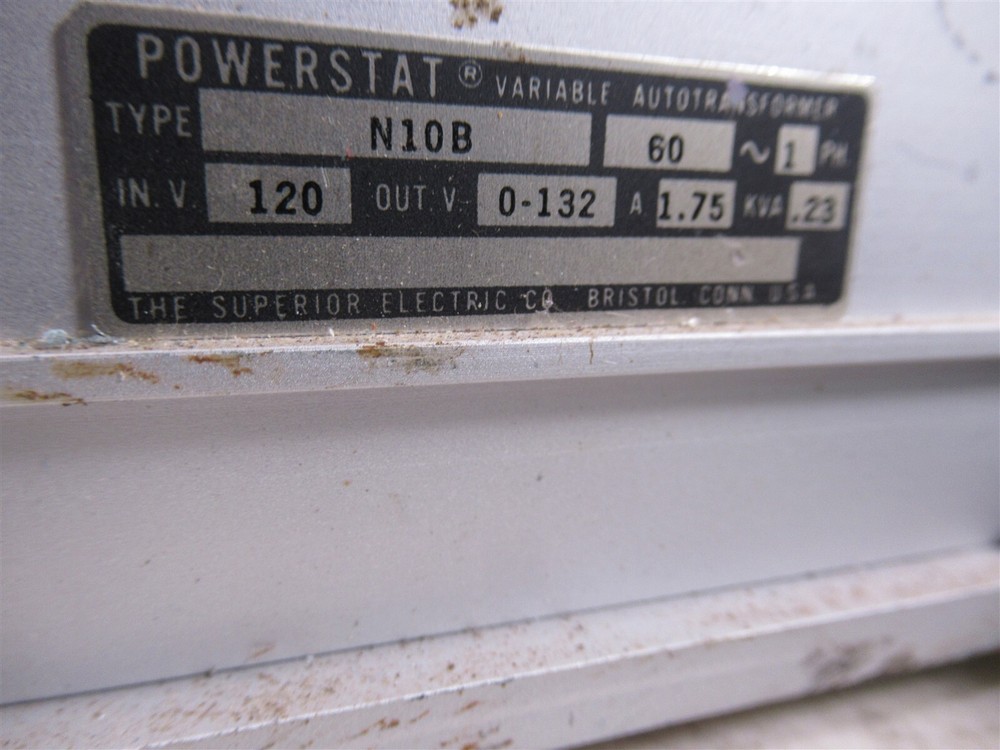 Superior Electric Powerstat N10B Variable Autotransformer