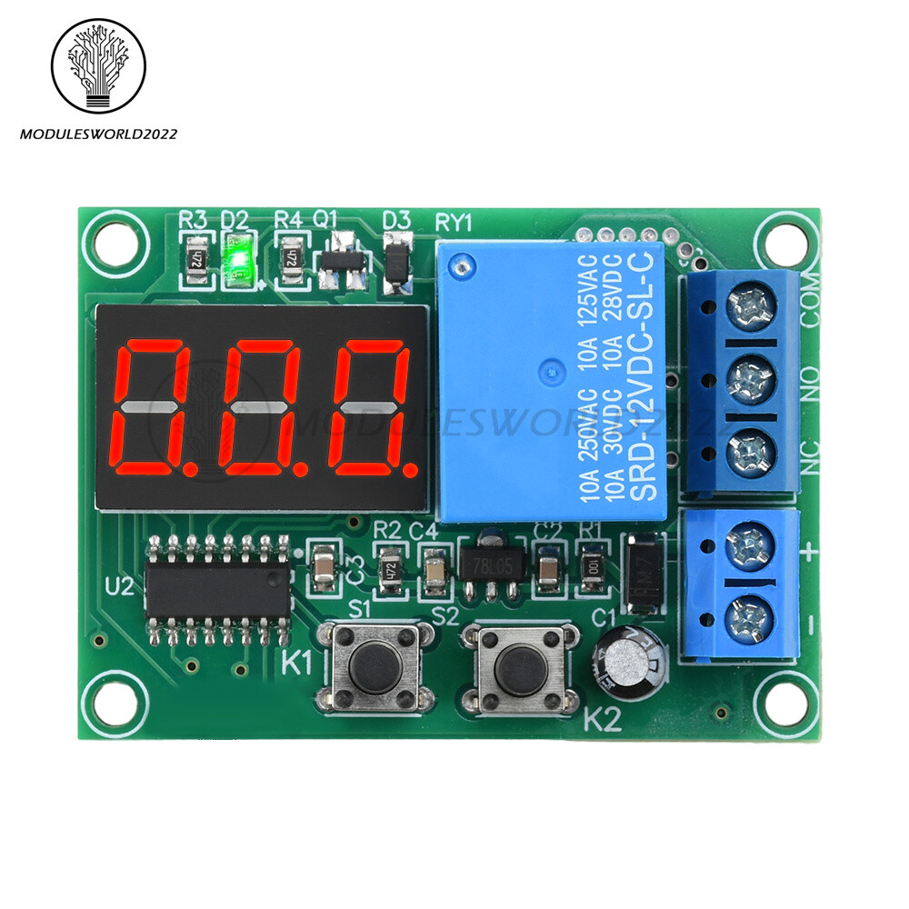 DC 12V 24V Multifunction LED Digital Time Delay Relay Cycle Timer Module Switch