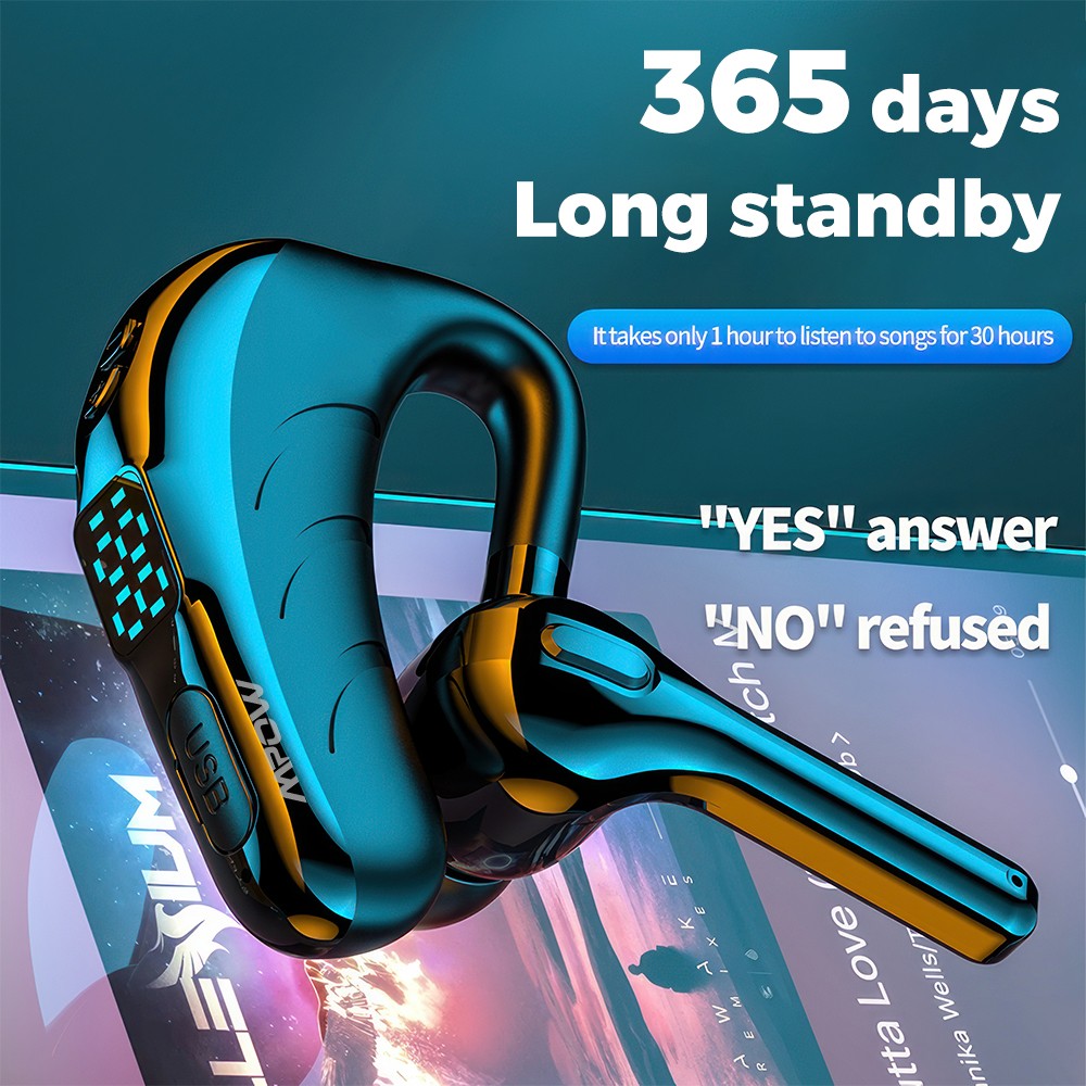 Mpow Single-Ear Office Trucker Bluetooth Headset Noise Cancelling Wireless