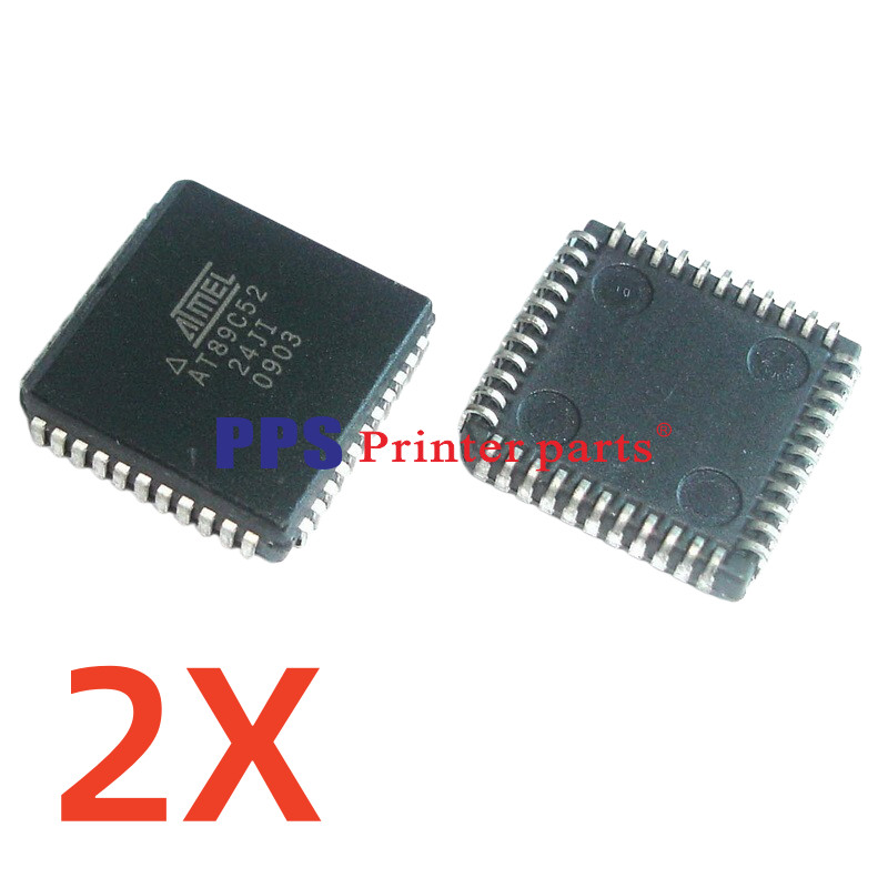 2PCS AT89C52-24JI AT89C52 PLCC-44 8-Bit Microcontroller with 8K Bytes Flash