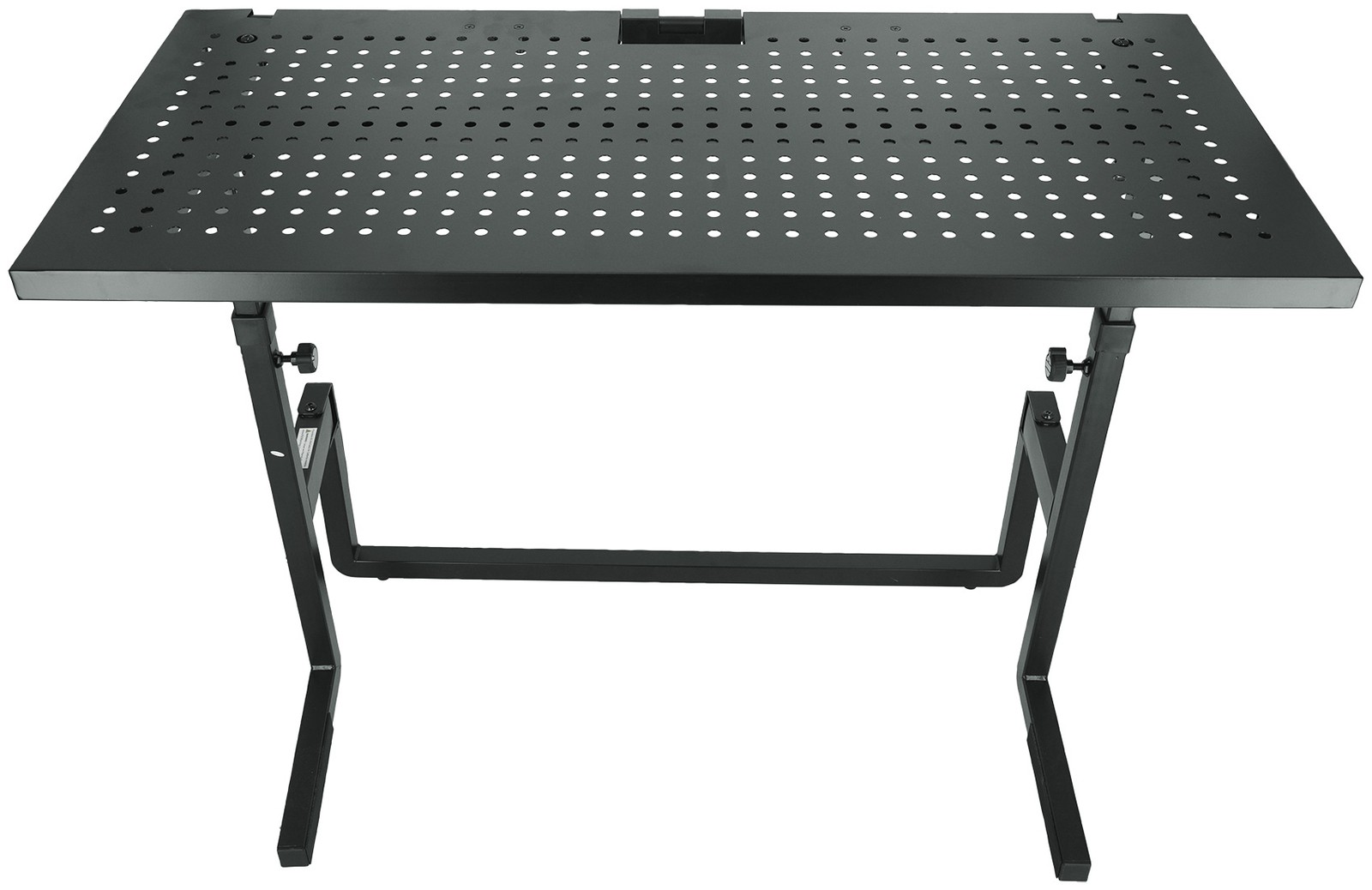 Quik Lok DJ233 Foldable DJ Table Workstation w/Perforated Shelf for Ventilation