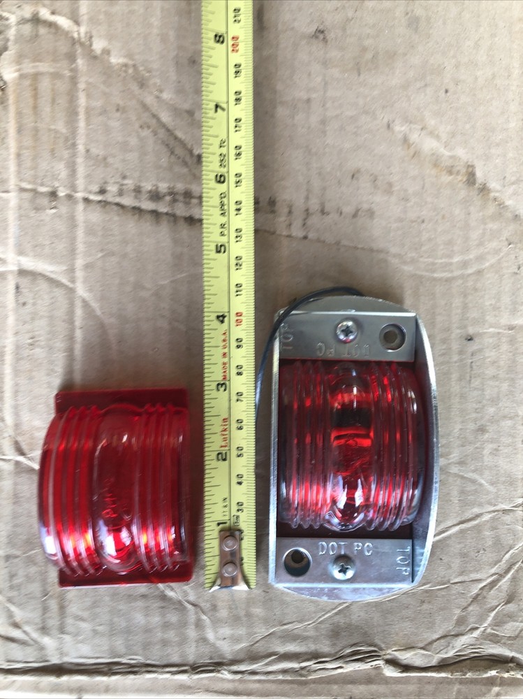 Peterson Armored 119  4.5 x2 RED Rectangular Side Marker Light With Extra Lens
