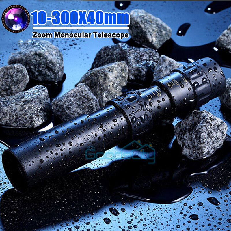 10-300X40mm Zoom HD Military Powerful Monocular Handheld Optics Telescope+Case