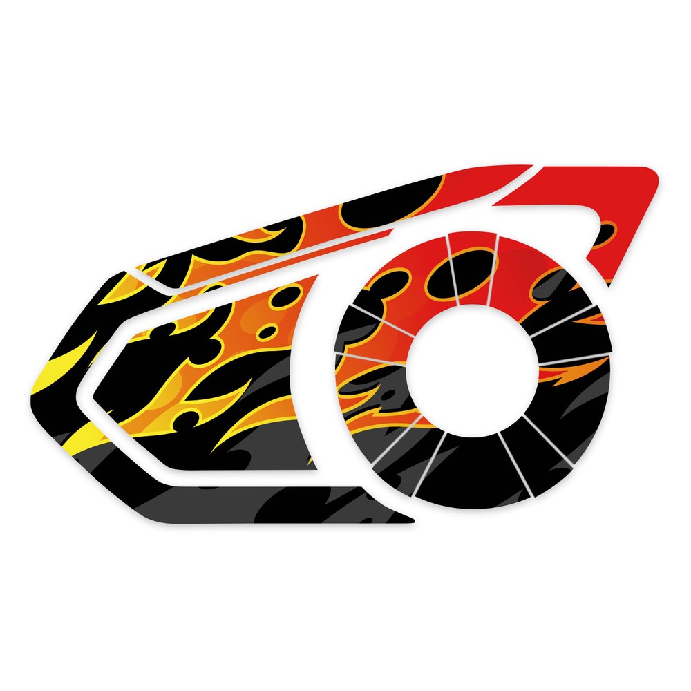 For SENA 30K Device Protection Decal Sticker Flame x1