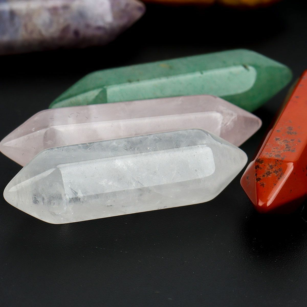 Set of 14 Healing Crystal Natural Gemstone Reiki Chakra Collection Stones w/ Box