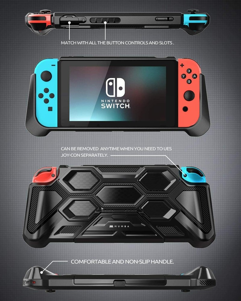 Mumba For Nintendo Switch Console Joy-Con Controller Grip Case Kickstand Cover