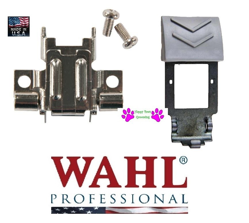 WAHL KM2 REPLACEMENT BLADE HINGE ASSEMBLY HOLDING PLATE & LATCH & SCREWS SET