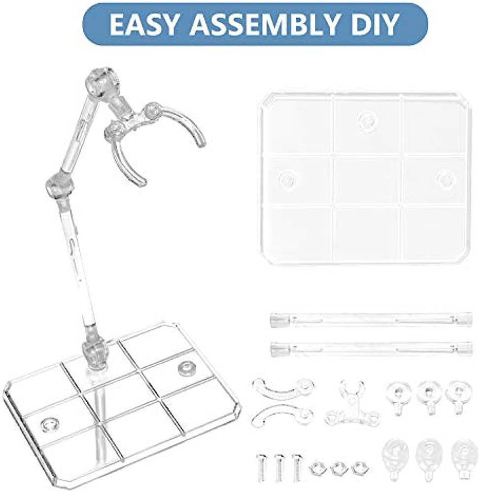 12Pc HG144 Adjustable Action Figure Display Holder Base Doll Model Support Stand
