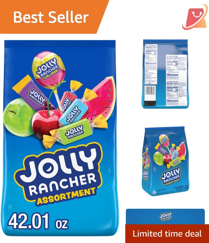 Assorted Fruit Flavored Candy Bulk Bag 42 oz Individually Wrapped Snacks