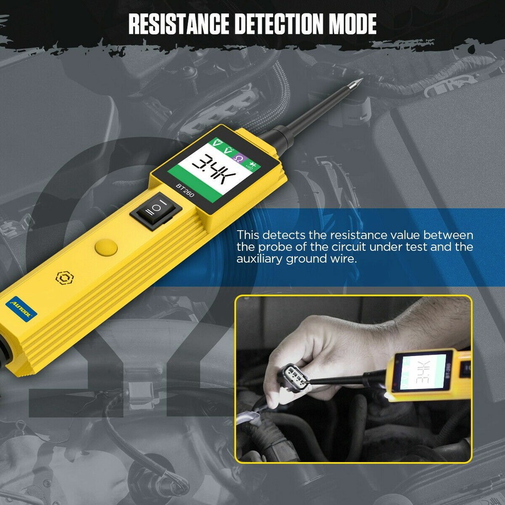 AUTOOL 6-30V 12V Car Circuit Tester Probe Multimeter Electrical System Analyzer