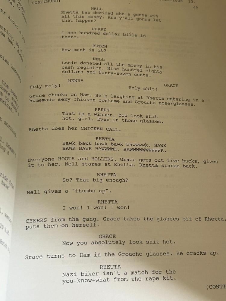 ORIGINAL SCRIPT SAVING GRACE YOU ARE MY PARTNER HOLLY HUNTER RIPPY