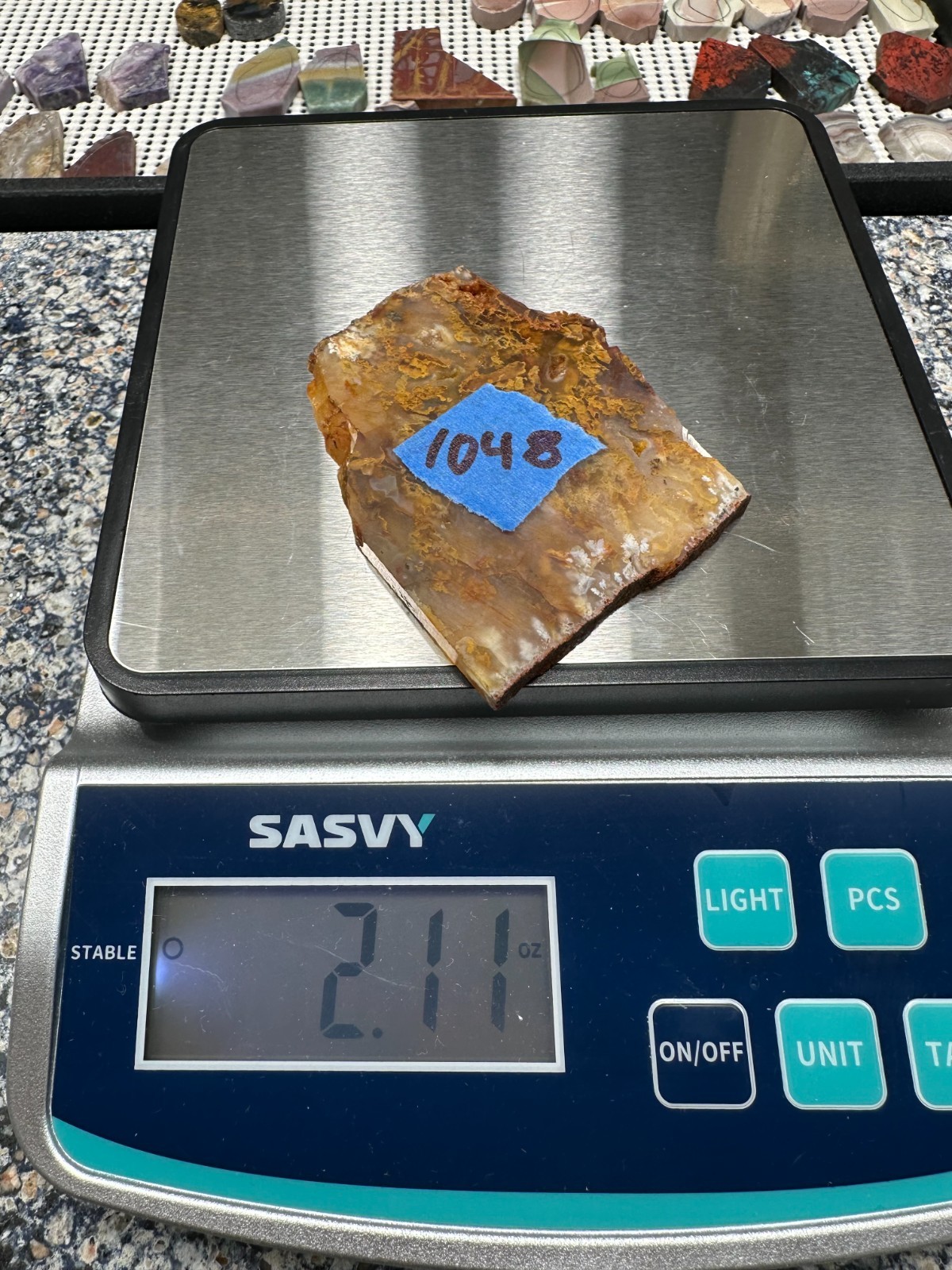 Graveyard Point Plume Agate slab, great for cabbing 2.11oz (#1048)