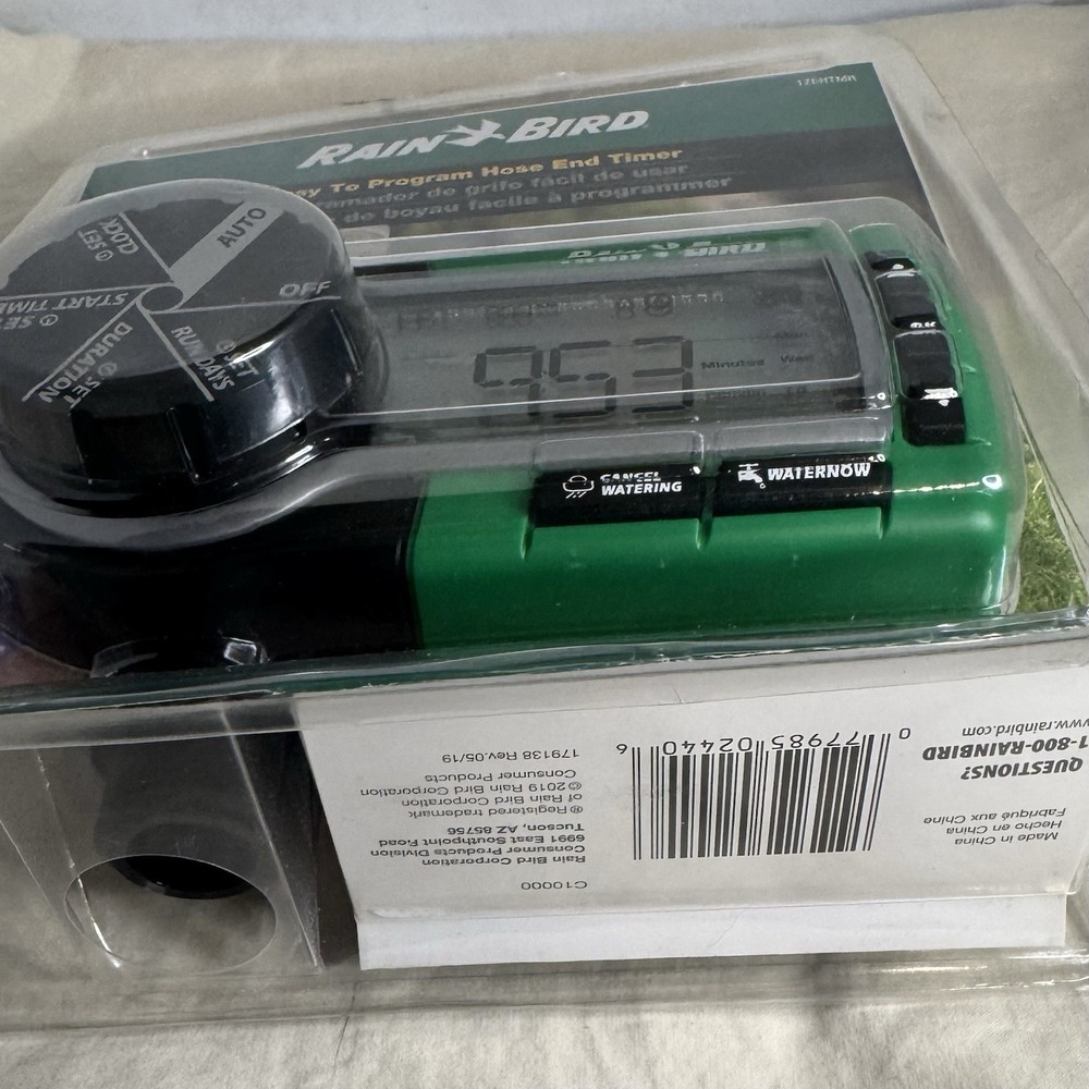 Rain Bird 1ZEHTMR 7-Day Setting Electronic Digital Hose End Timer, One Zone