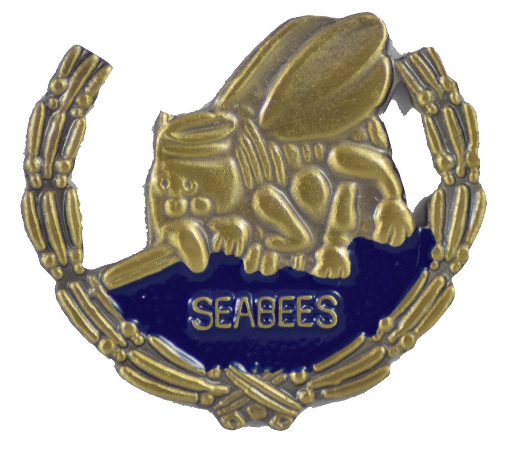 SEABEES WREATH HAT PIN