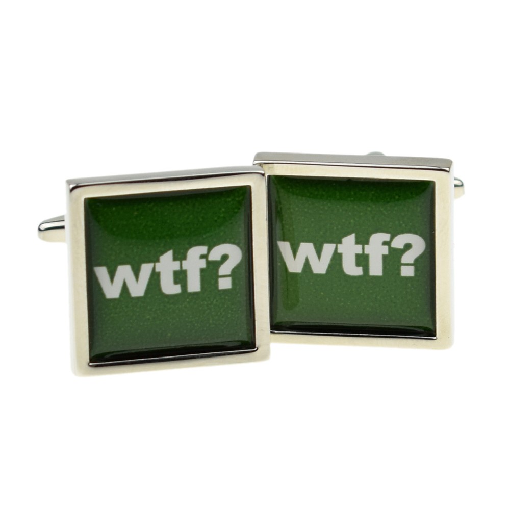 Text Speak WTF Cufflinks X2BOCSB024