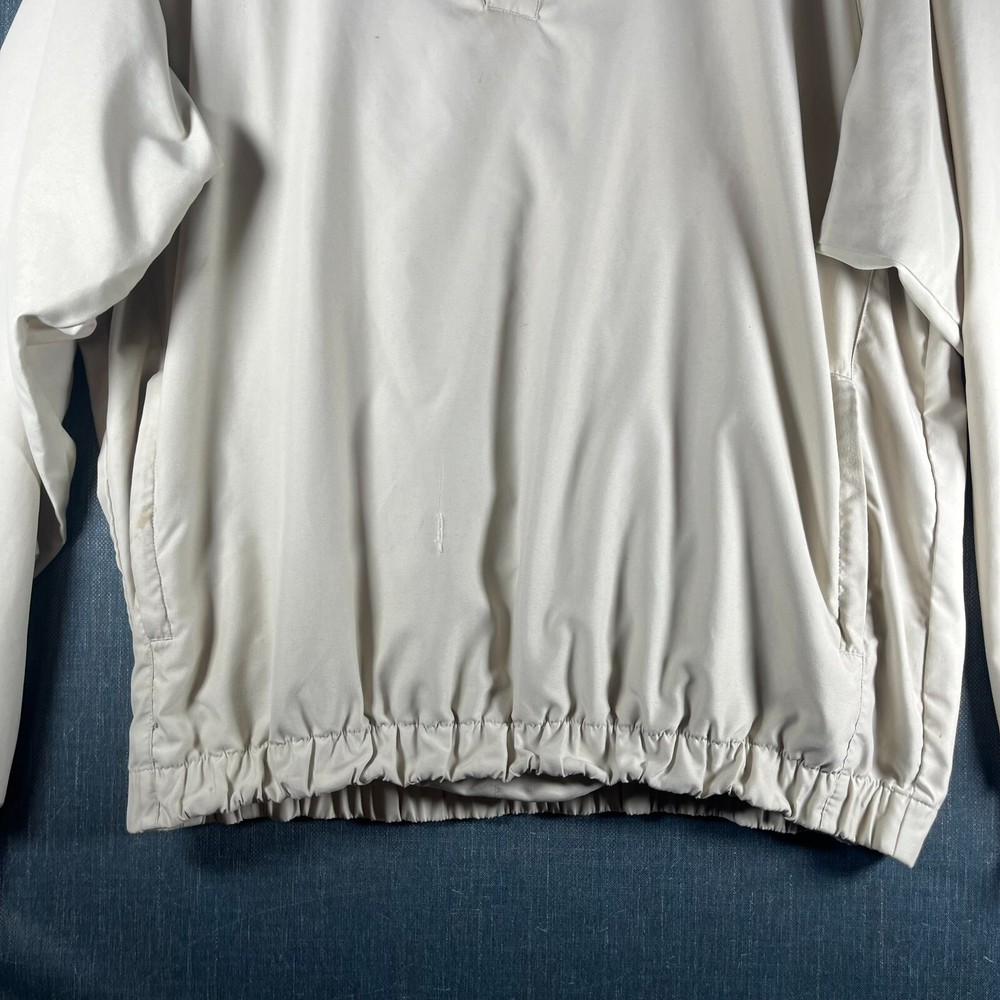 FootJoy Mens Jacket Beige Quarter Snap Long Sleeve Pullover Size L Polyester