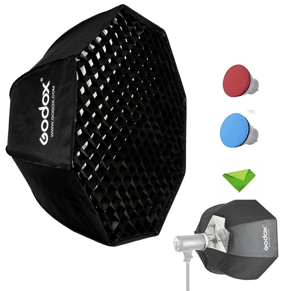 Godox SB-GUE 47"/120cm Octagon Softbox Light Diffuser Reflector + Honeycomb Grid