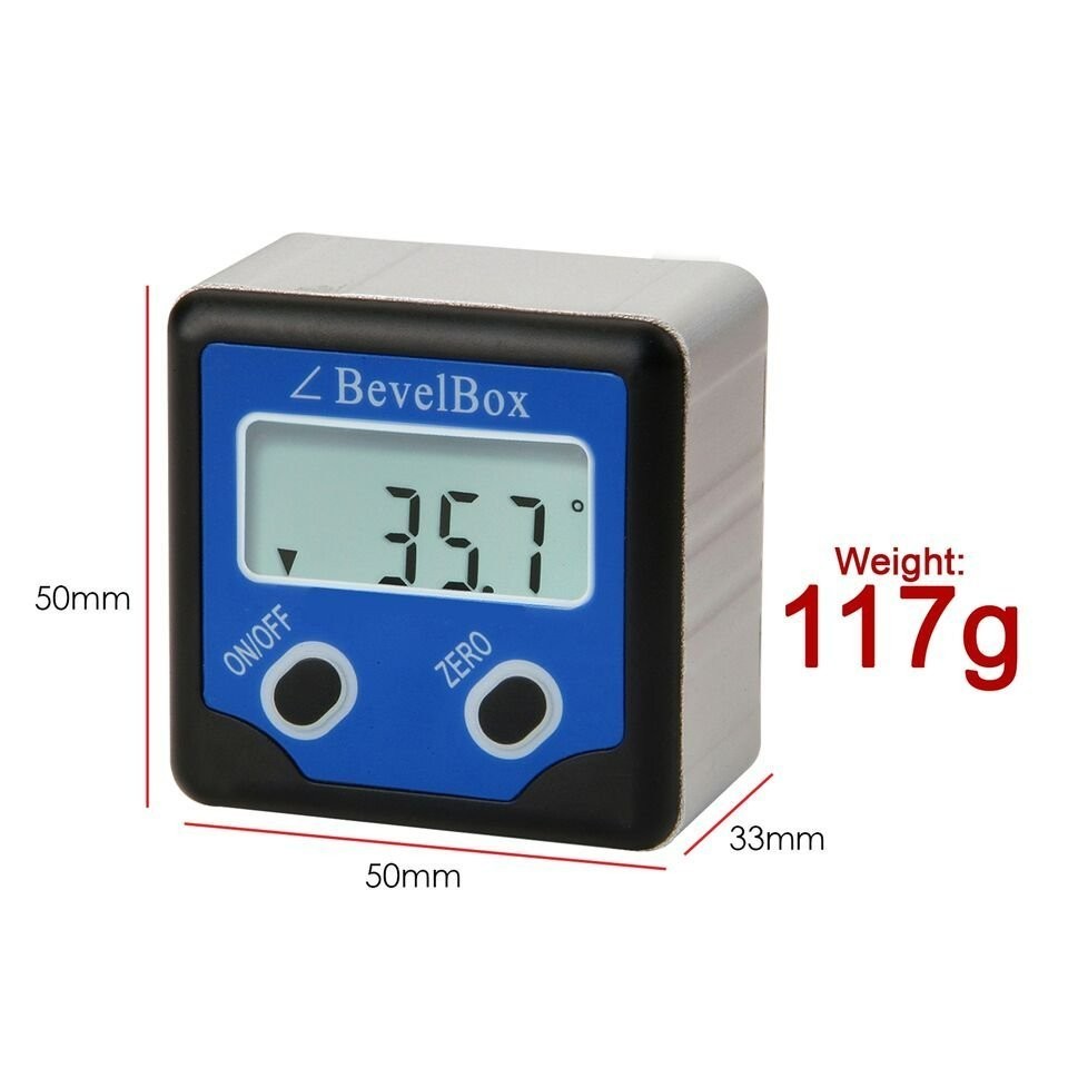 Digital Bevel Box Inclinometer Protractor 360° Angle Finder IP54