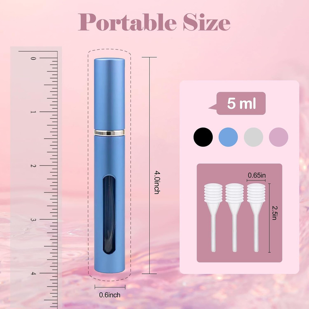 4PCS Perfume Atomizer Refillable Perfume Bottle Travel, Mini Spray Bottle Cologn