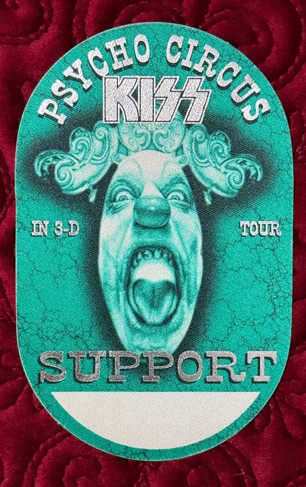 KISS PSYCHO CIRCUS IN 3-D GREEN SUPPORT CONCERT TOUR PASS MINT & UNUSED