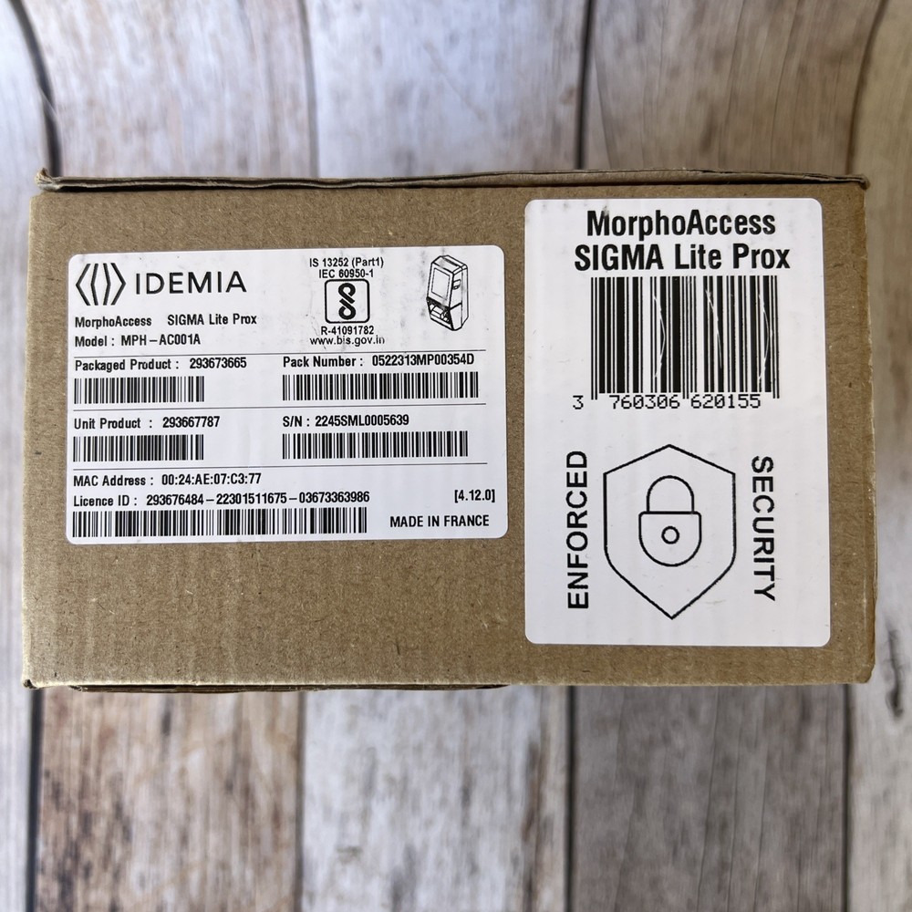 Idemia MPH-AC001A MorphoAccess Sigma Lite Prox Control Access Terminal