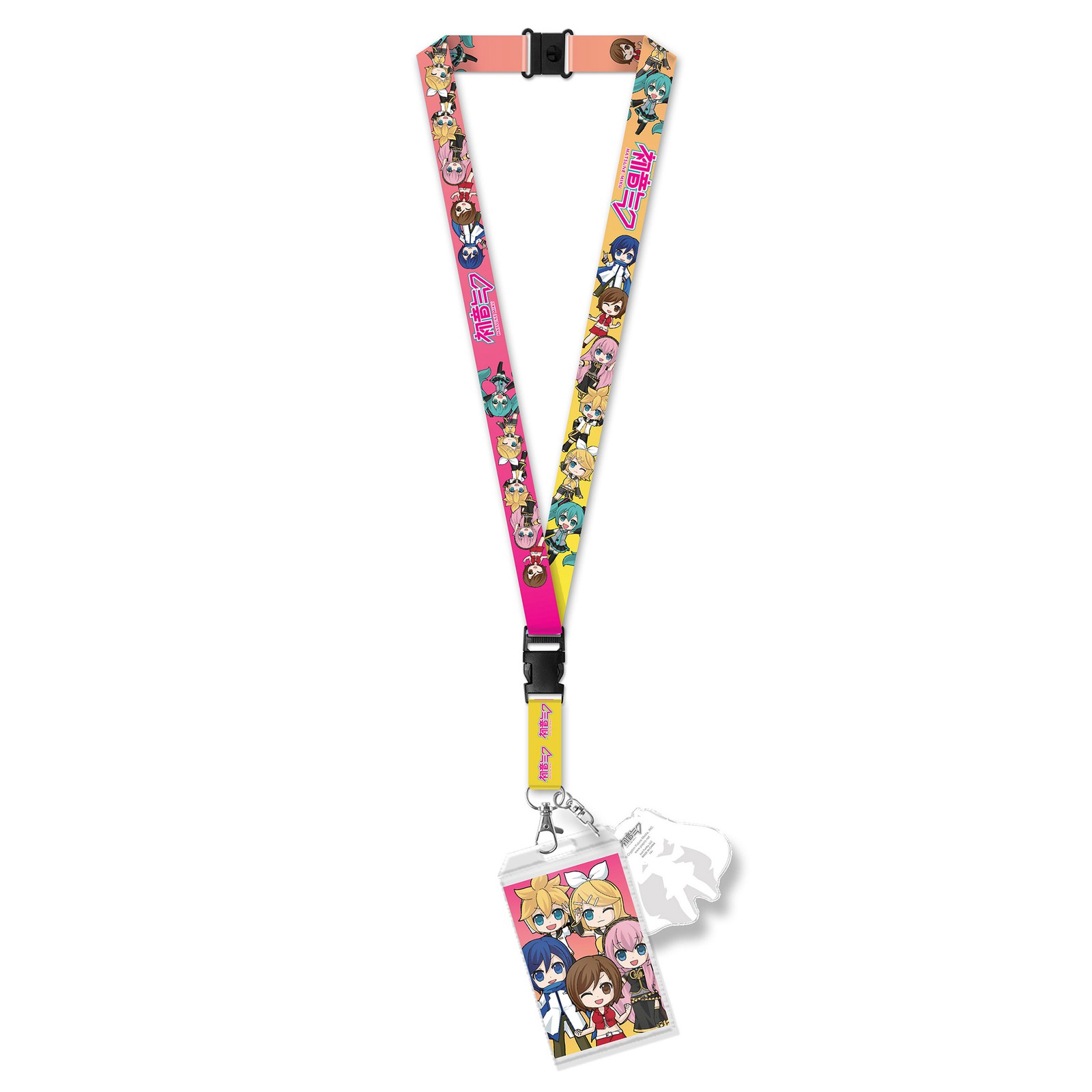 Hatsune Miku Crypton Voice ID Badge Holder Breakaway Lanyard w/ Acrylic Charm