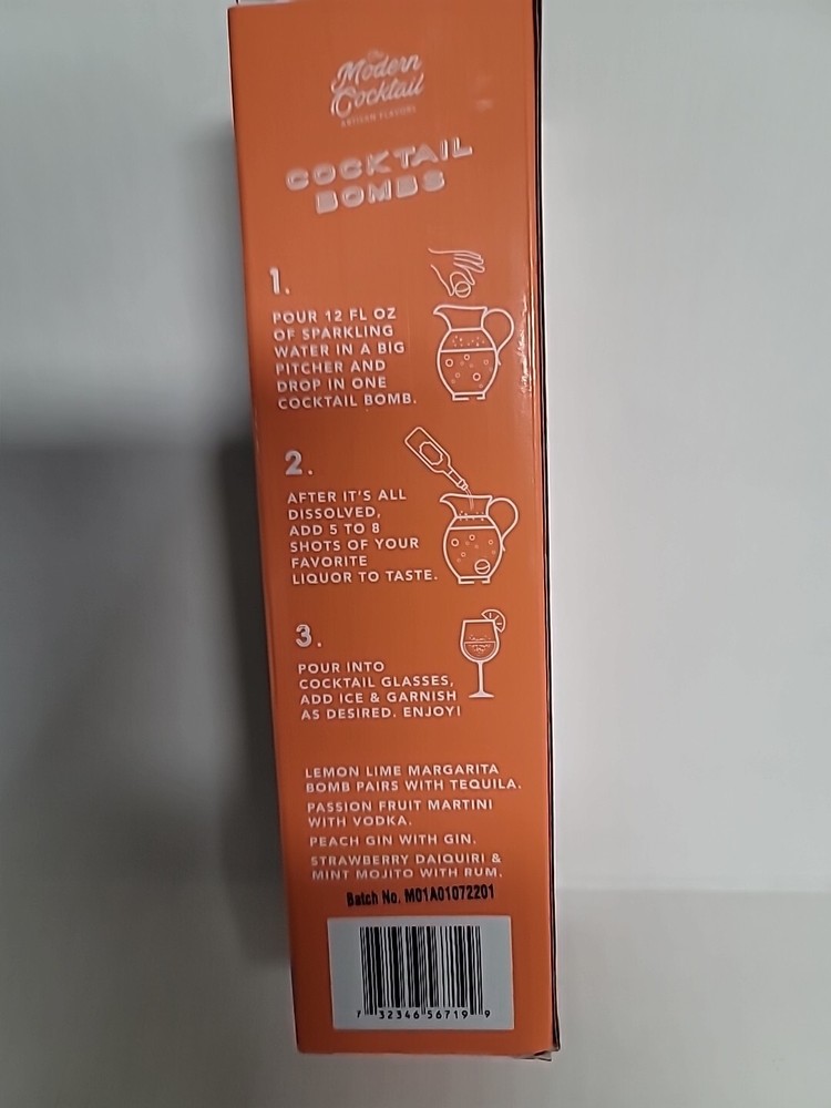 NEW Cocktail Bombs Sampler Collection 5 Pack With Five Different Flavor.