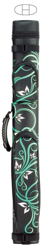 McDermott 2x2 Designer Hard Pool Cue Case Blue Floral.