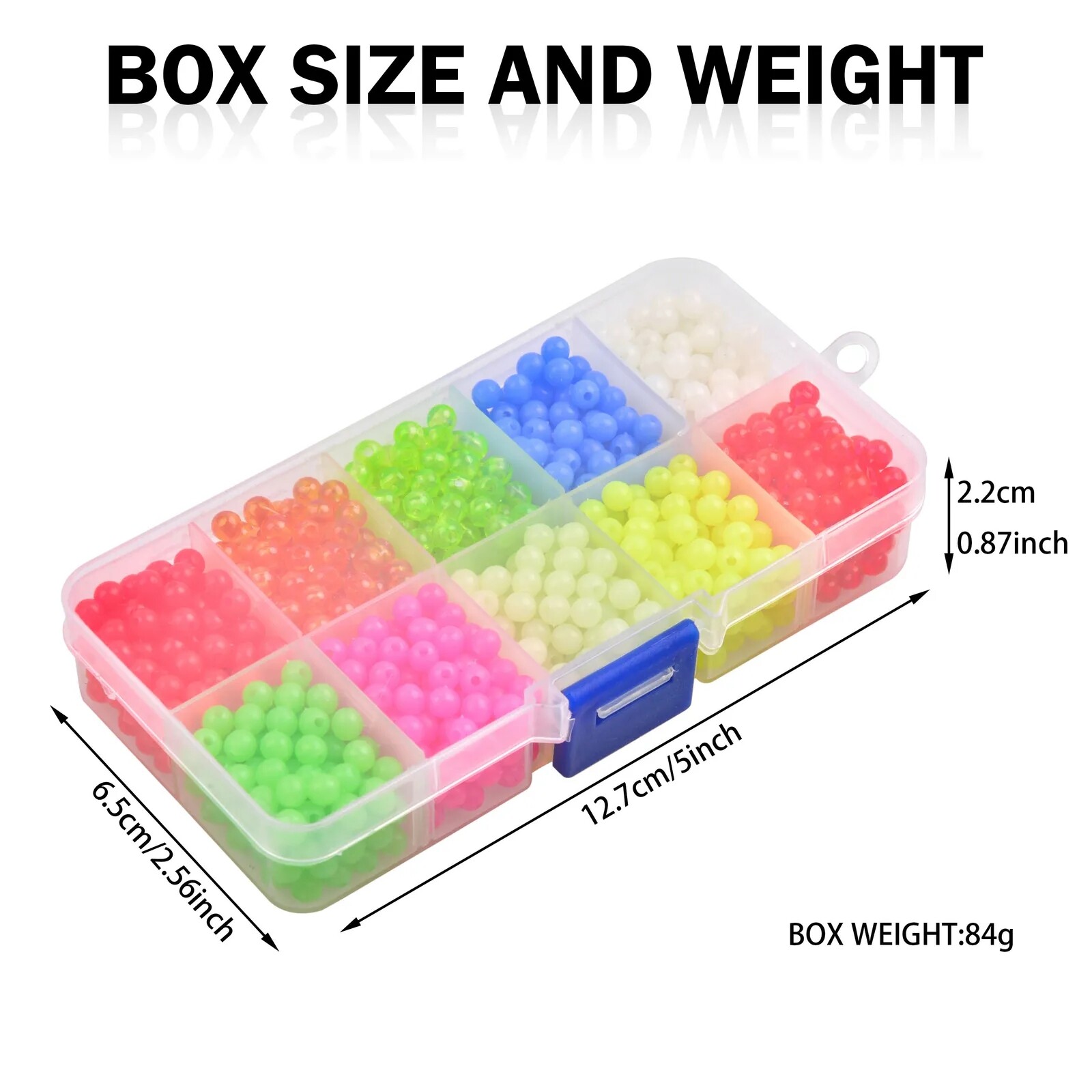 1000pcs 5mm Fishing Beads Assorted Beads Round Float Glow Fishing Rig Beads Eggs