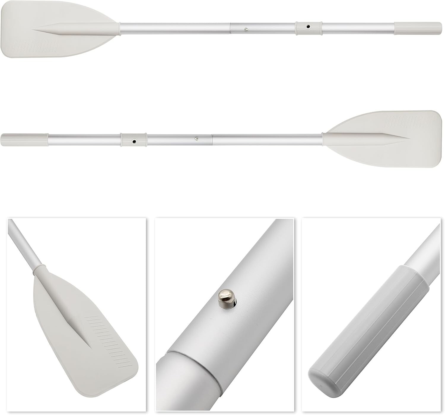 2 Sets- Aluminum Boat Oars Dinghy Paddle Board Kayak Canoe Row Boat Inflatable