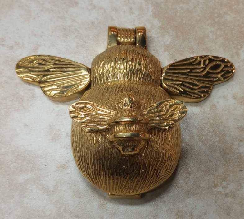 Decorative Solid Brass Bee on Bee Hardware Door Knocker Brass