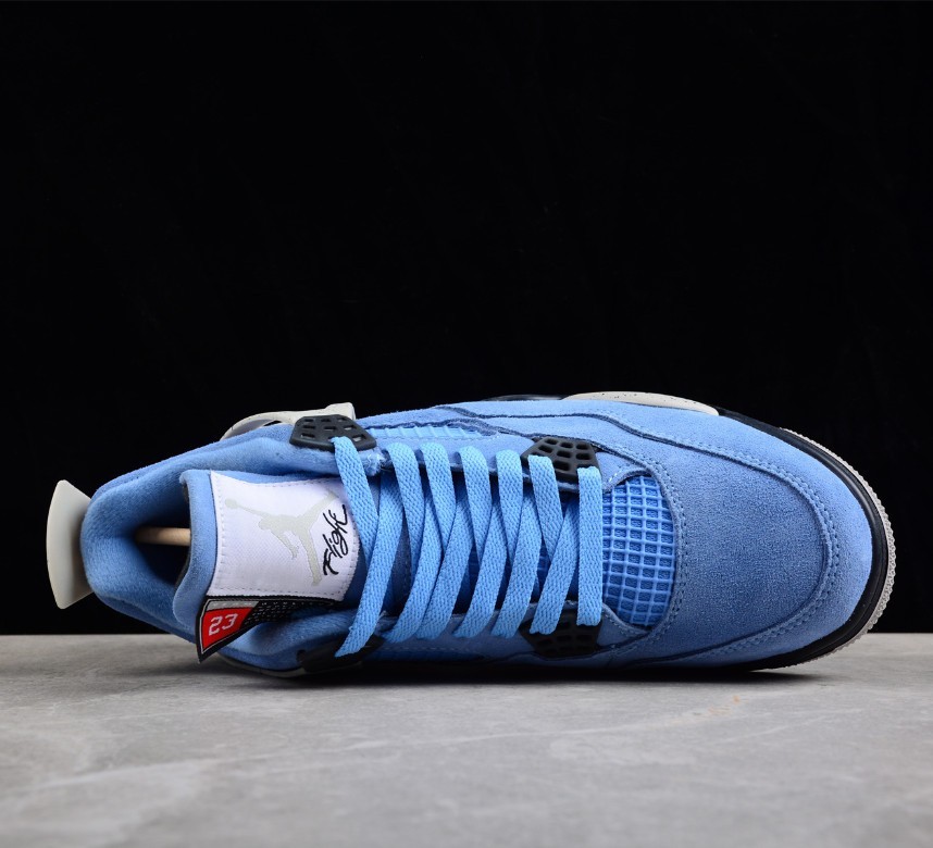 US Siez 7-12 Jordan 4 Retro "University Blue" Basketball Shoes for Men's Shoes.
