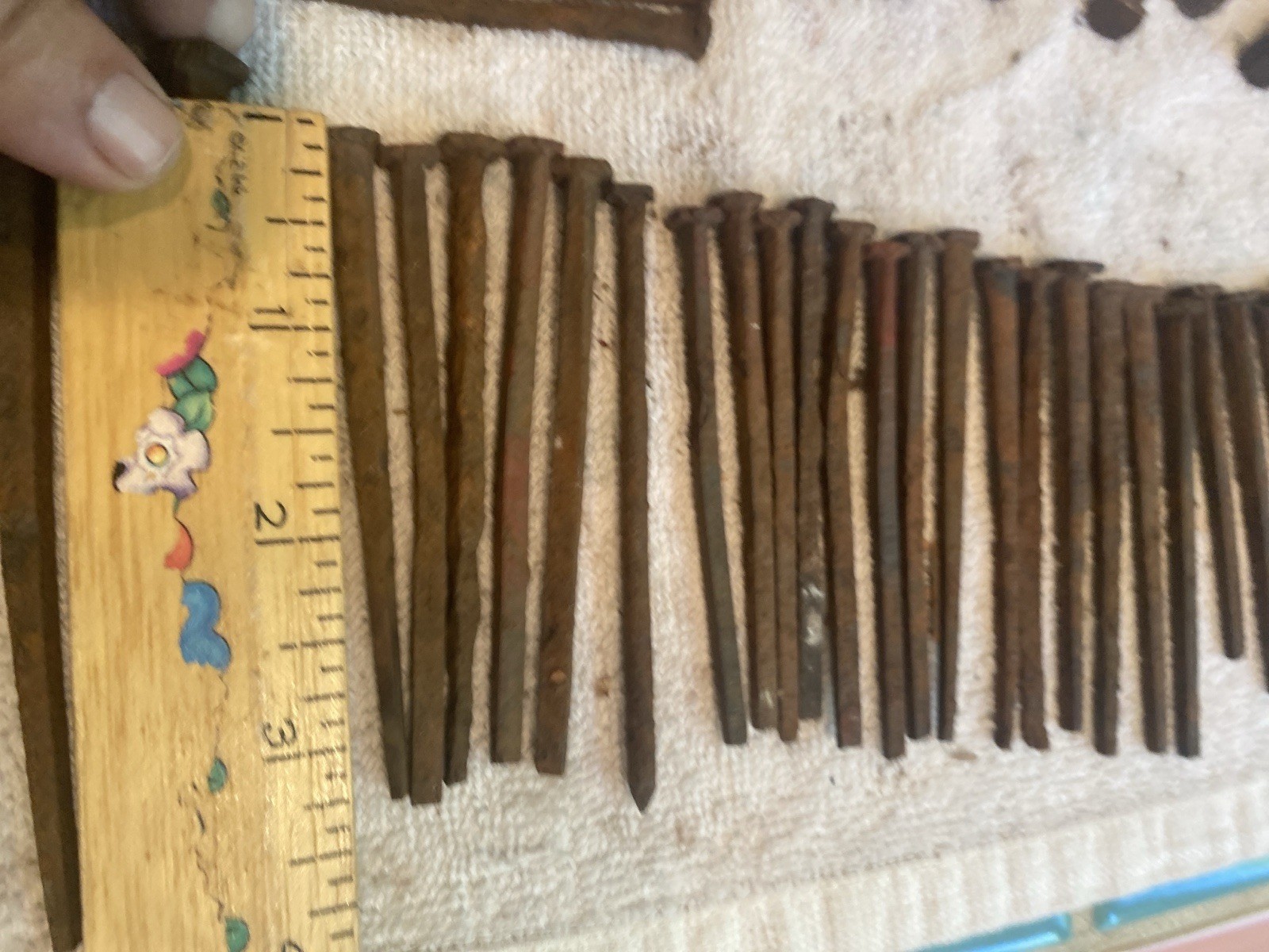 Antique Vtg Square Nails Lot 1 1/2” To 3” Almost 4#