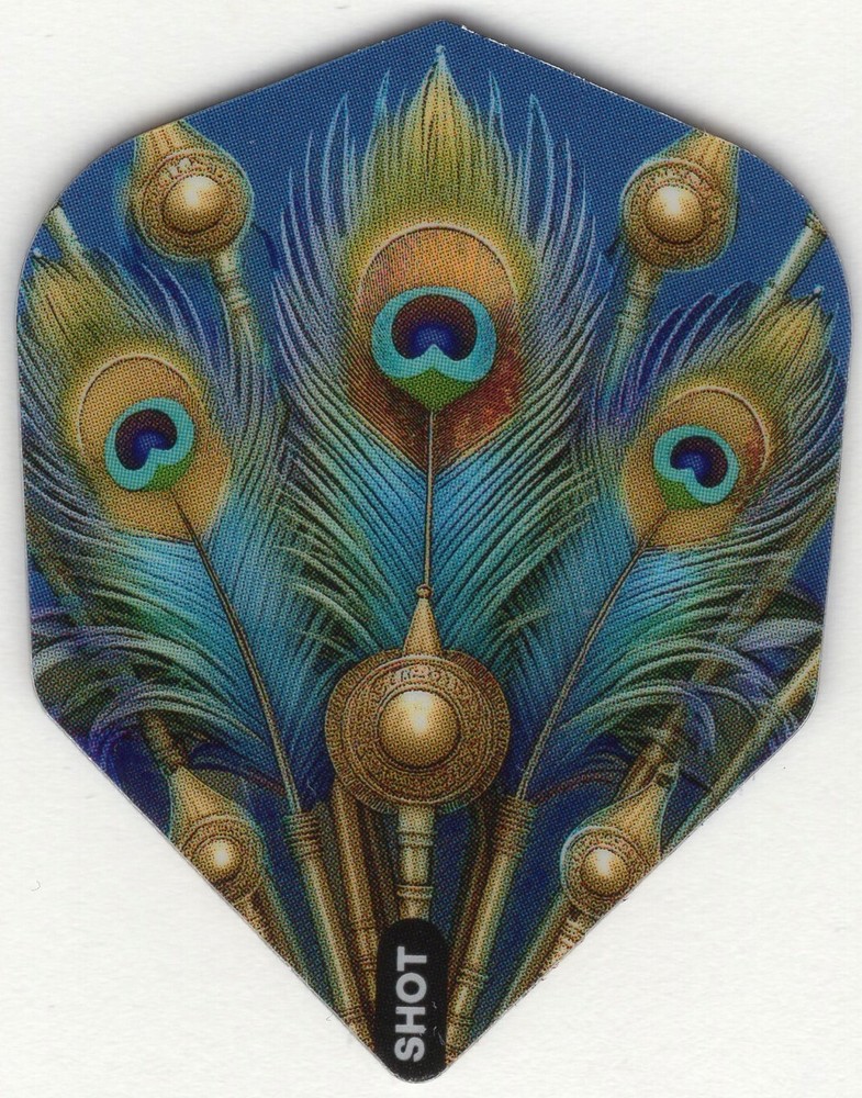 PEACOCK PLUMAGE Dart Flights: 3 per set