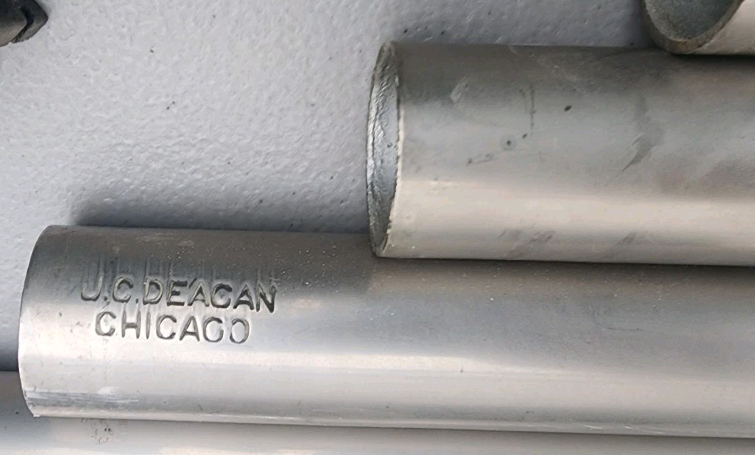 20 Deagan 1.5 Octave Cathedral Chimes Tubular Bells 1.25" dia. Circa 1910-1922