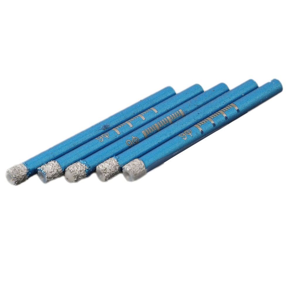 5 Pcs Brazed Dry Drill Tile Drill Bit With Cooling Wax 5*6mm Core Drill