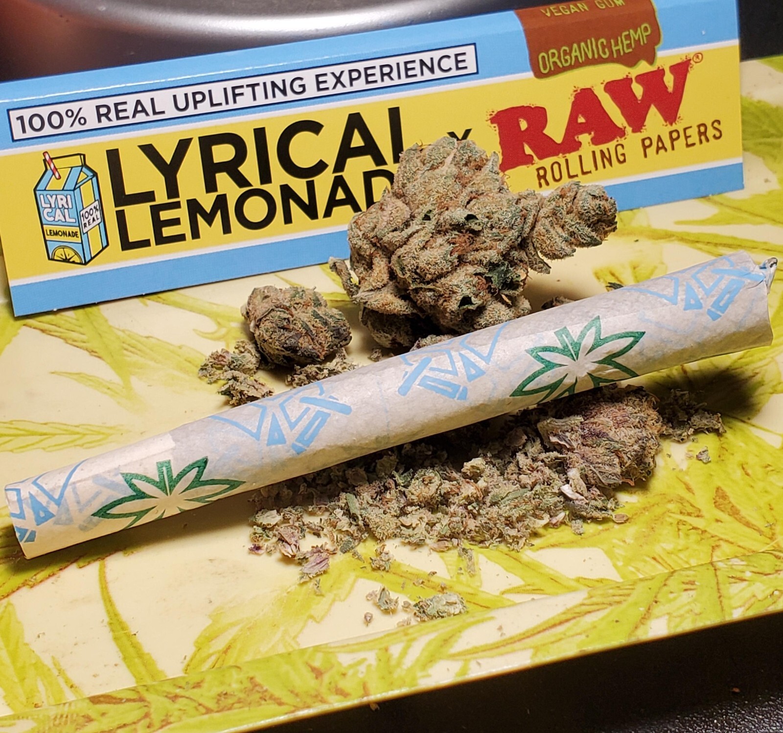 🤤 5 X RAW LYRICAL LEMONADE KING SIZE WIDE ORGANIC HEMP ROLLING PAPERS 🔥 NEW 🔥