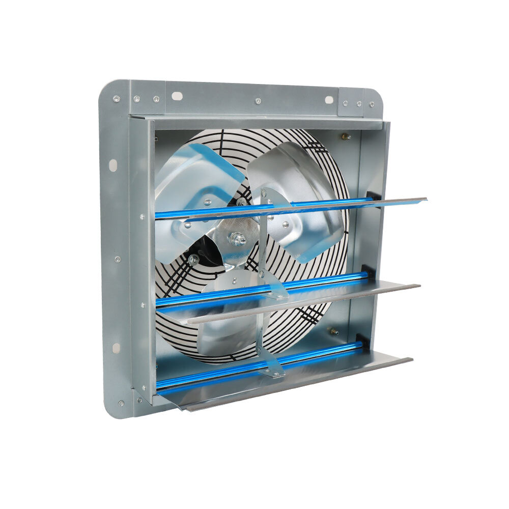 940CFM 12" Wall Mounted Shutter Exhaust Fan Aluminum High Speed With Controller