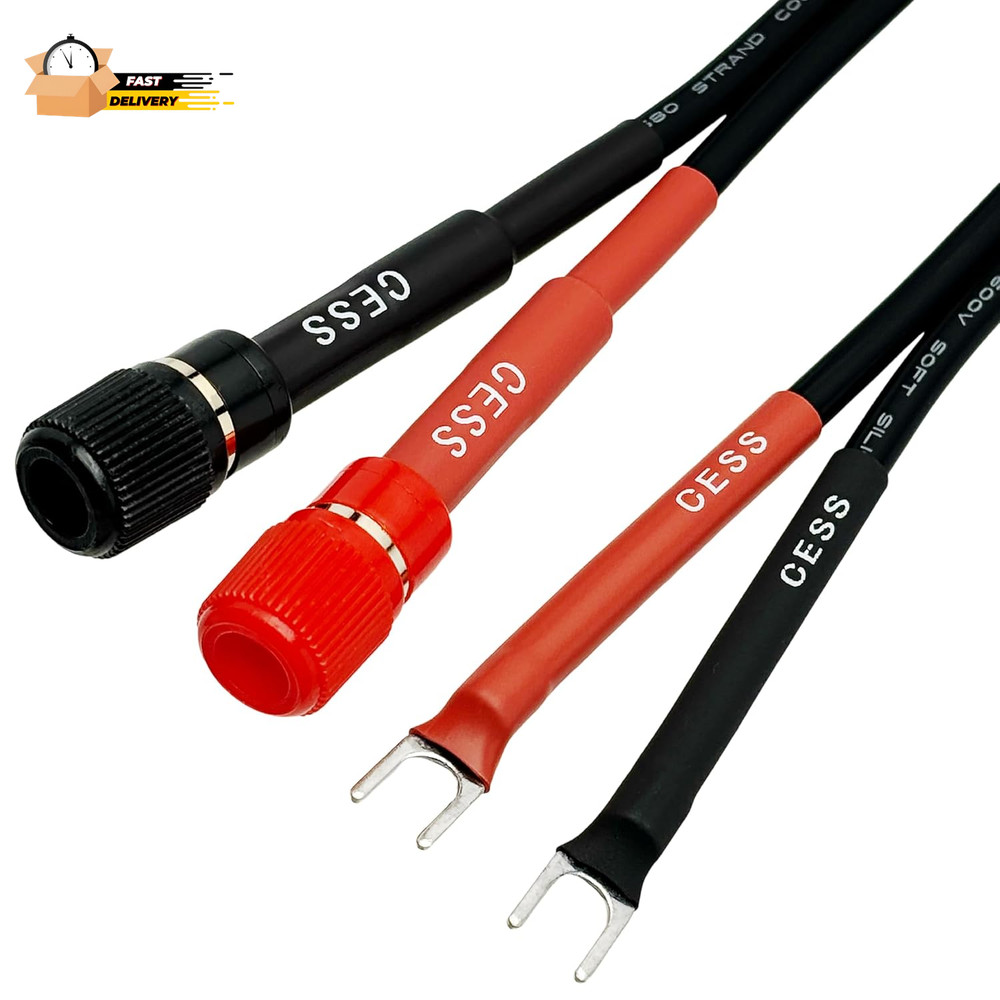 CESS-031S Fork Spade Plug to Binding Post Banana Female Adapter Cable -