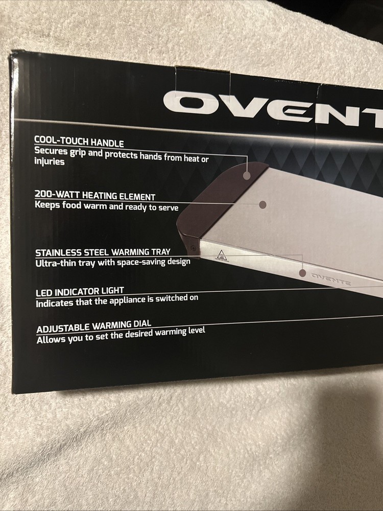 OVENTE | Warming Tray with Adjustable Temperature Control | FW170S | Silver New