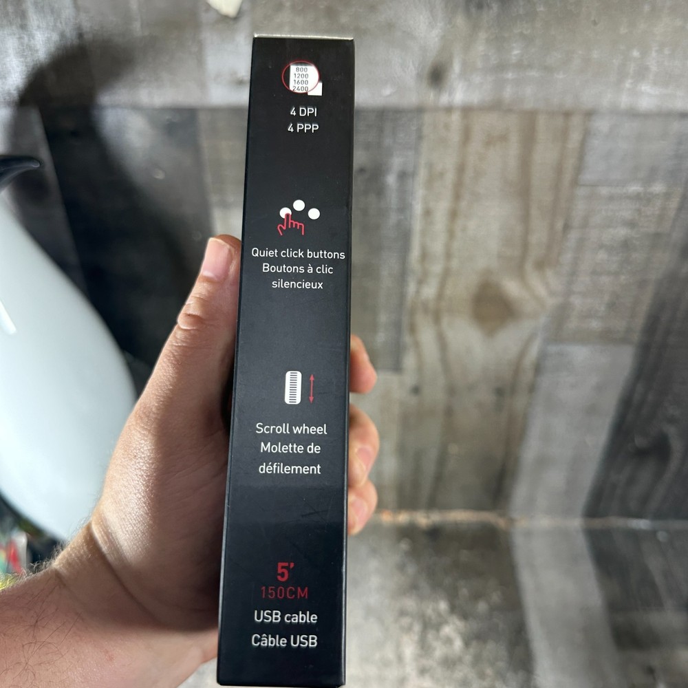 Macally 3 Button Optical USB Wired Mouse for Mac and PC Sealed