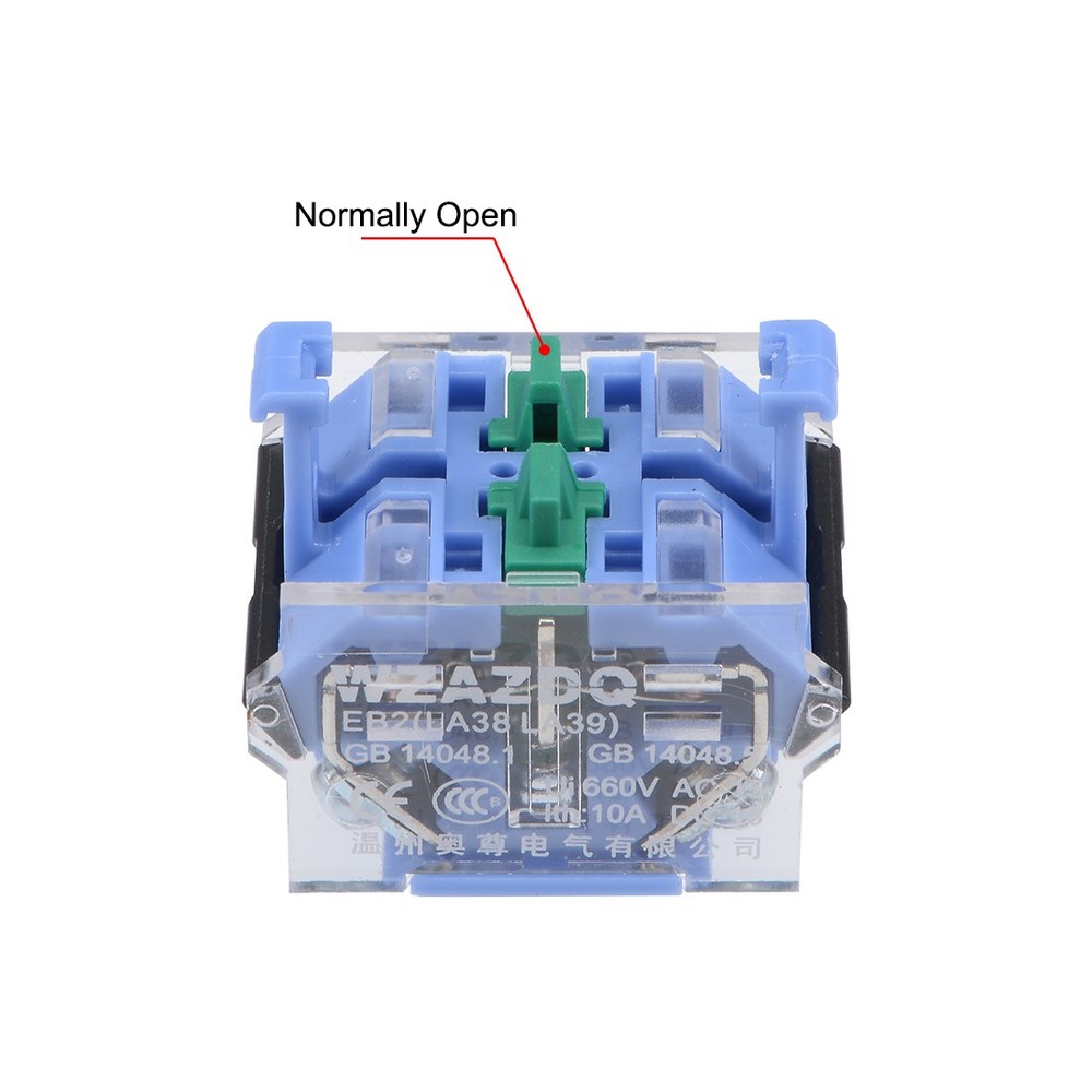 Rotary Selector Switch 2 Positions 2NO Momentary AC 600V 10A 2pcs