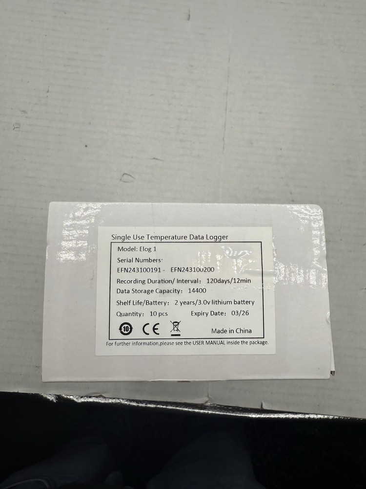 Xetron SingleUse Temperature Data Logger 150 Day, USB Temp Recorder - 10 Pack