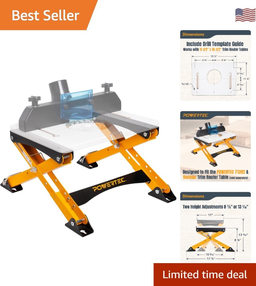 Wall-Mount Ready Folding Router Table Stand - Adjustable & Easy Set-Up UT1013